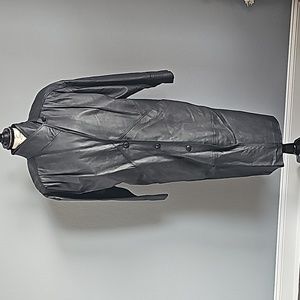 90s WILSONS LEATHER THINSULATE TRENCH COAT. REMOVABLE LINER. GREAT COND.